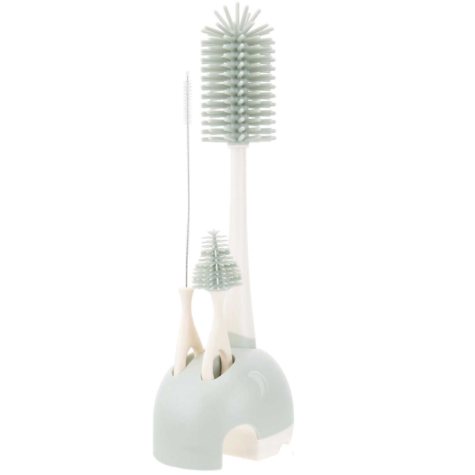 Silicone Bottle Brush Set Lightweight, Flexible Bristles, High Temperature Resistant Scrubber for Easy Cleaning of Stubborn Stains