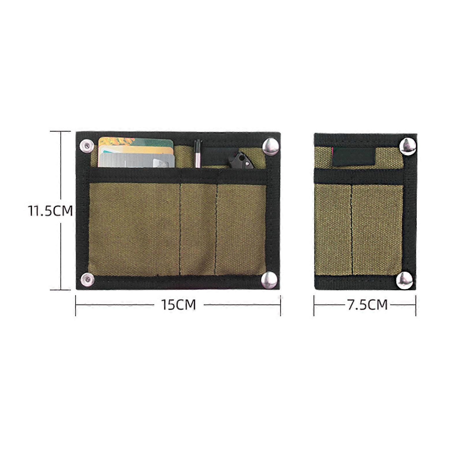 Portable EDC Bag Lightweight Compact Foldable Neat Storage Card Case EDC Pouch for Daily Carry Khaki 