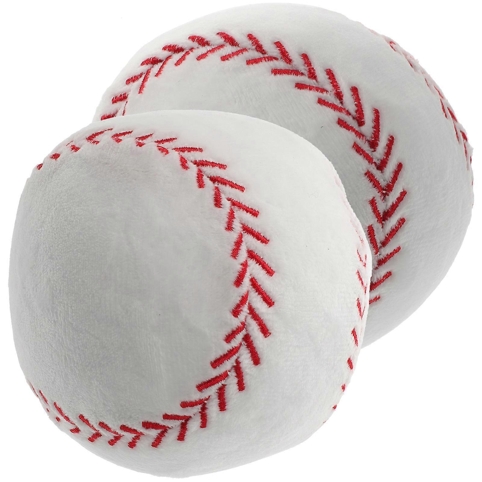 2pcs Soft Plush Baseball Pillows, Stuffed Sports Ball Cushions for Bedroom Decor, Play and Sleep, Safe Material, Multi Purpose Throw Pillows