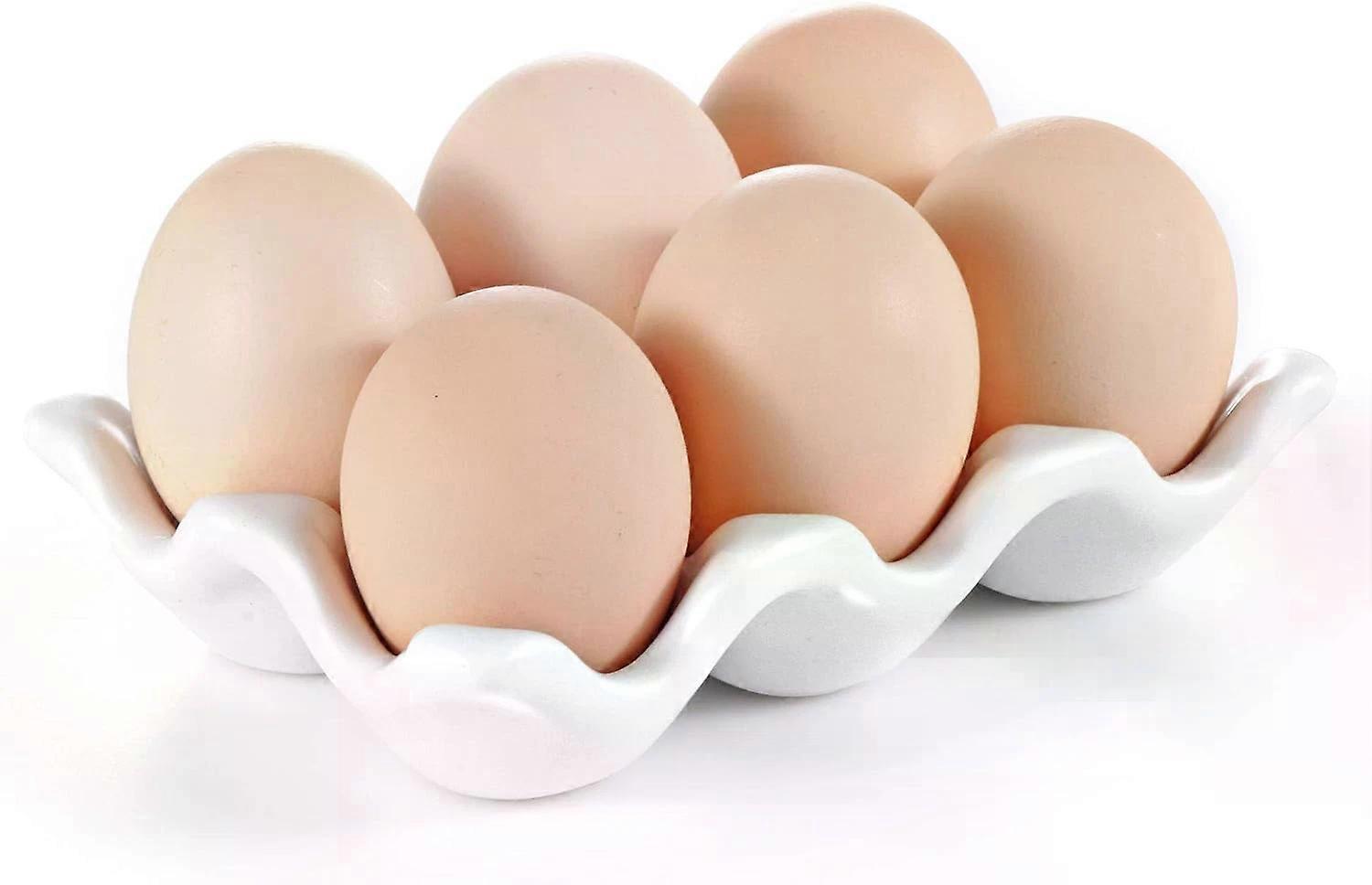 Cup Egg Tray Holder, 4Pcs White 5.5x3.7 Inch