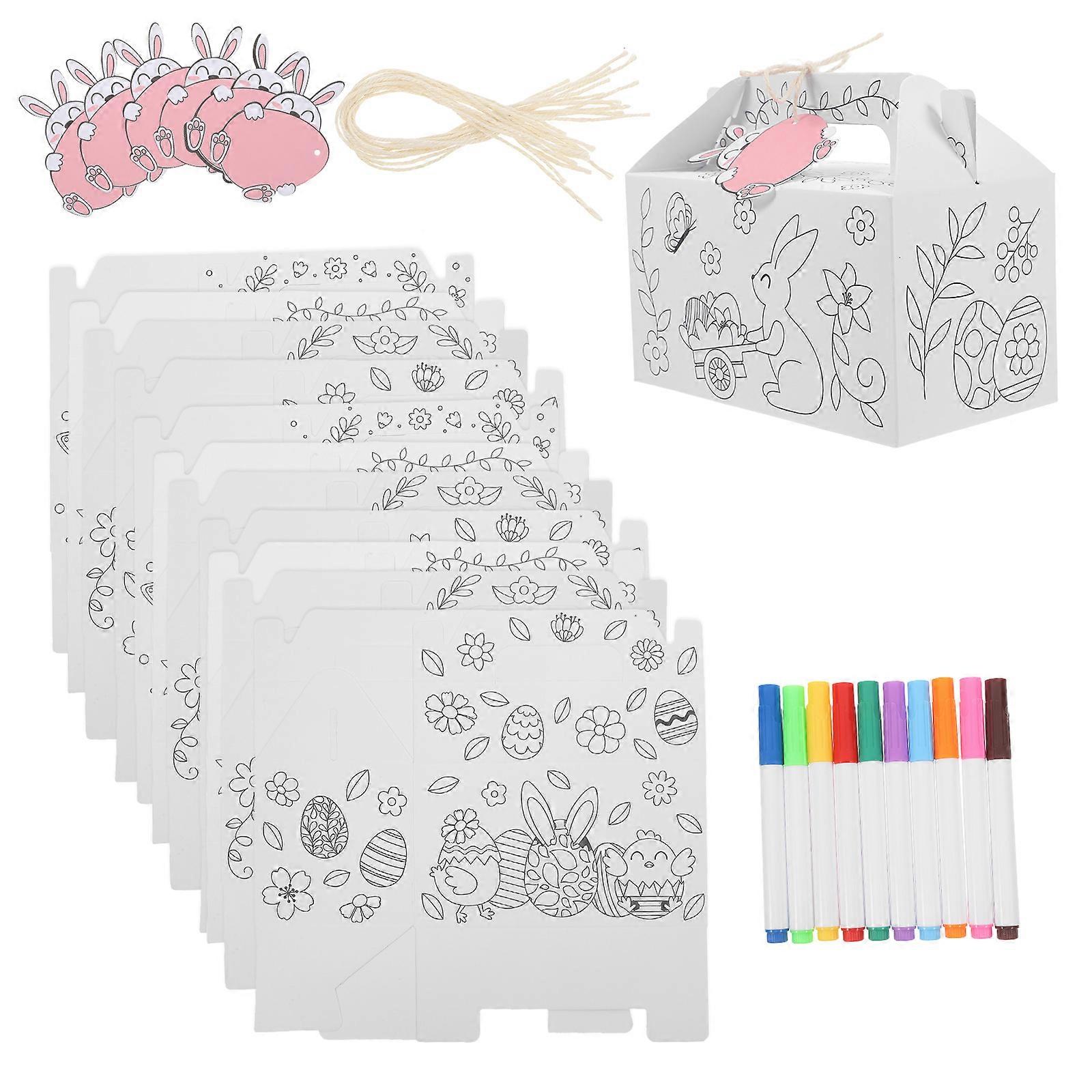 DIY Easter Candy Box For Holidays 1 Set Rectangular Portable Decoration Ideal For Kids Parties With Multi Color Design