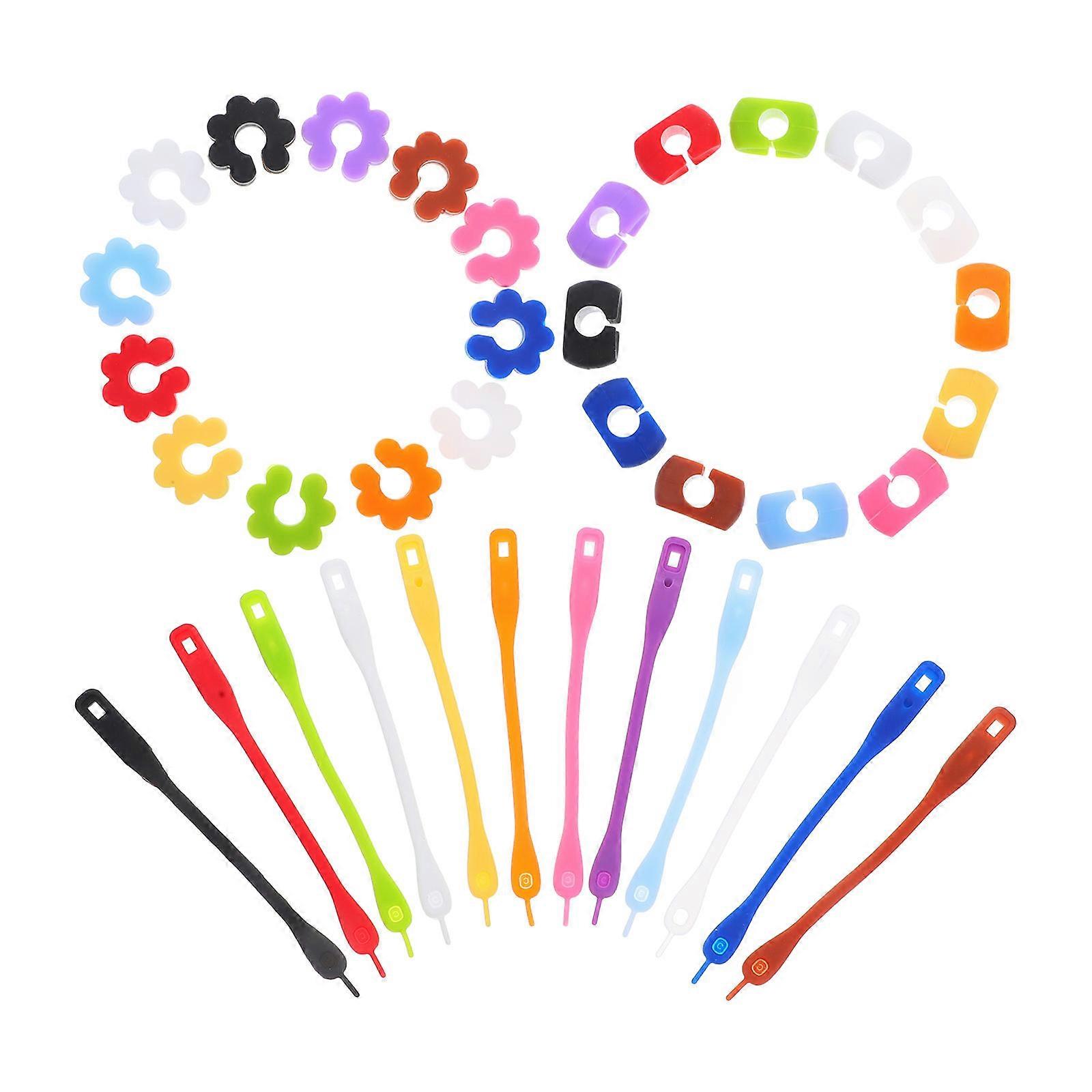 Creative Shaped Silicone Drink Markers for Wine Glass Assorted Accessories 36 Pieces