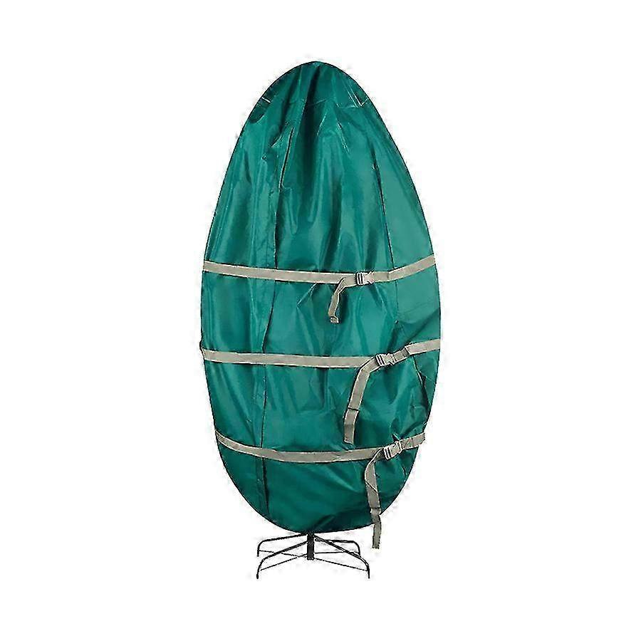 Upright Green Christmas Tree Cover Bag - Durable Storage Solution for Versatile Use & Protection During Off-Season