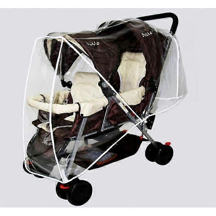 Double Stroller Rain Cover Twin Stroller Rain Cover with Attachment Buckle