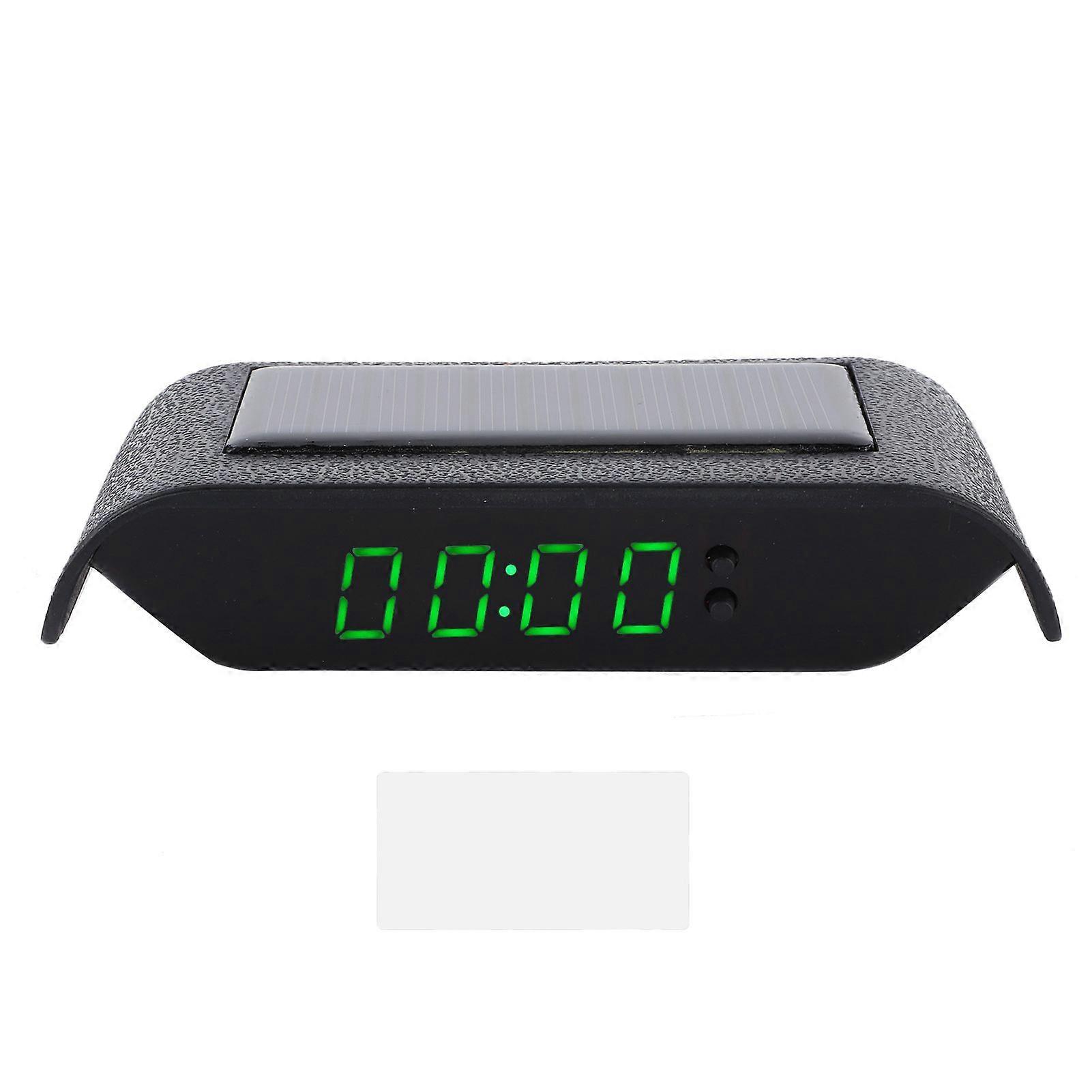 Solární digitální hodiny do auta se zobrazením data a teploty