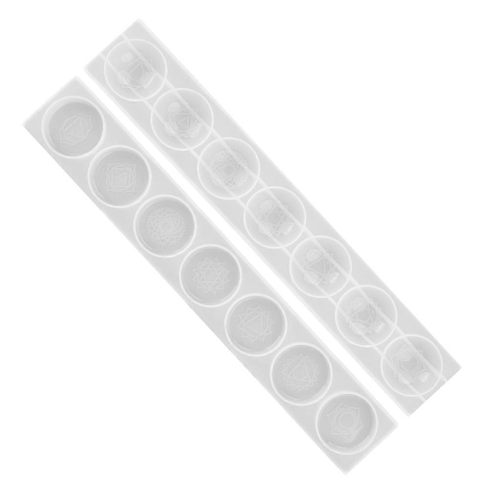 Seven Chakras Mould for DIY Crafts Made of Durable Silicone White Color Suitable for Kids Teens