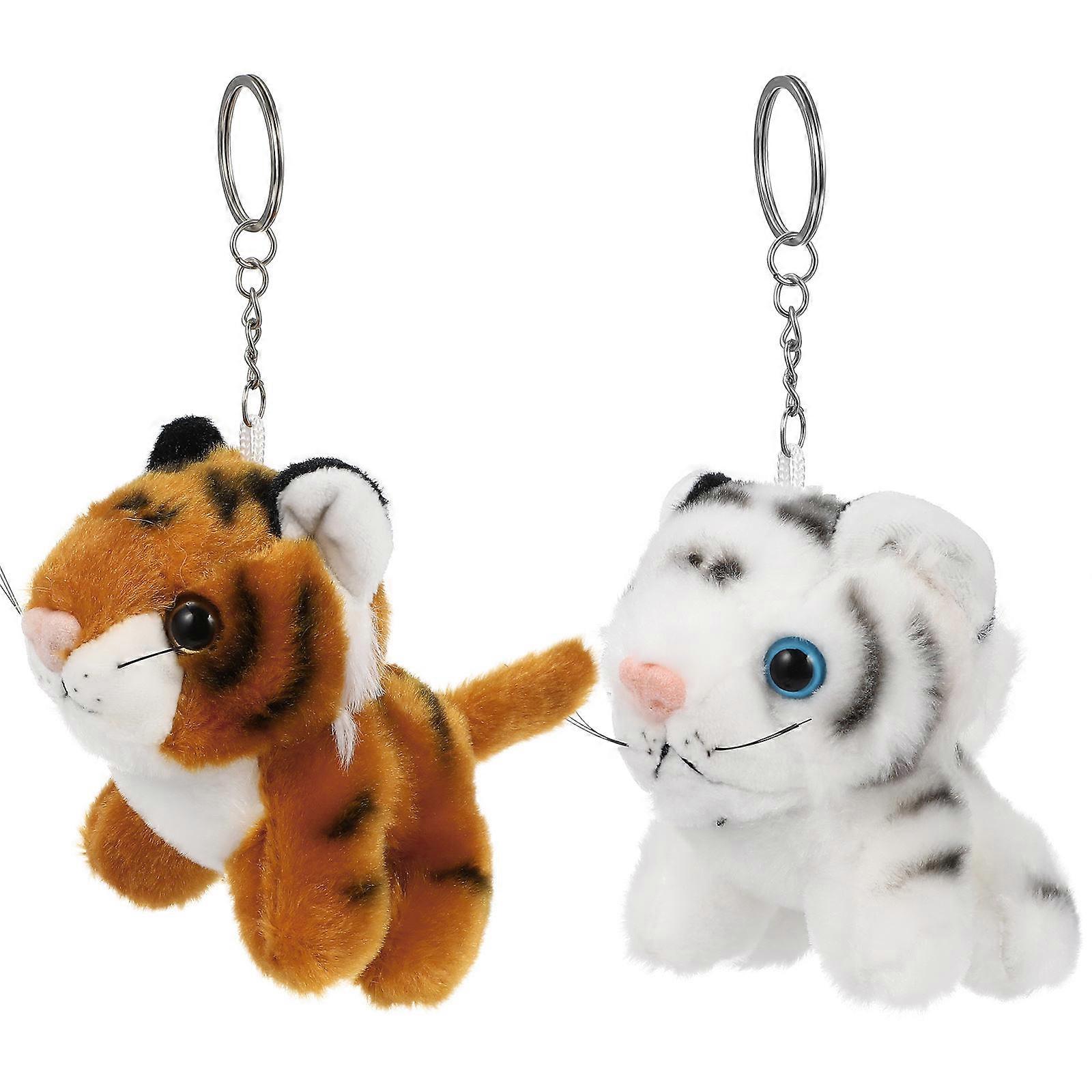 Creative Tiger Shape Plush Ornaments, Unique Keychain and Bag Decorations