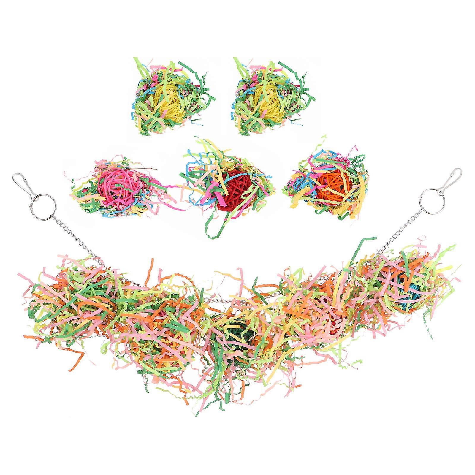 Bird Climbing Toys Parrot Swing Toy For Chewing Biting Indoor Play Assorted Color 1 Set
