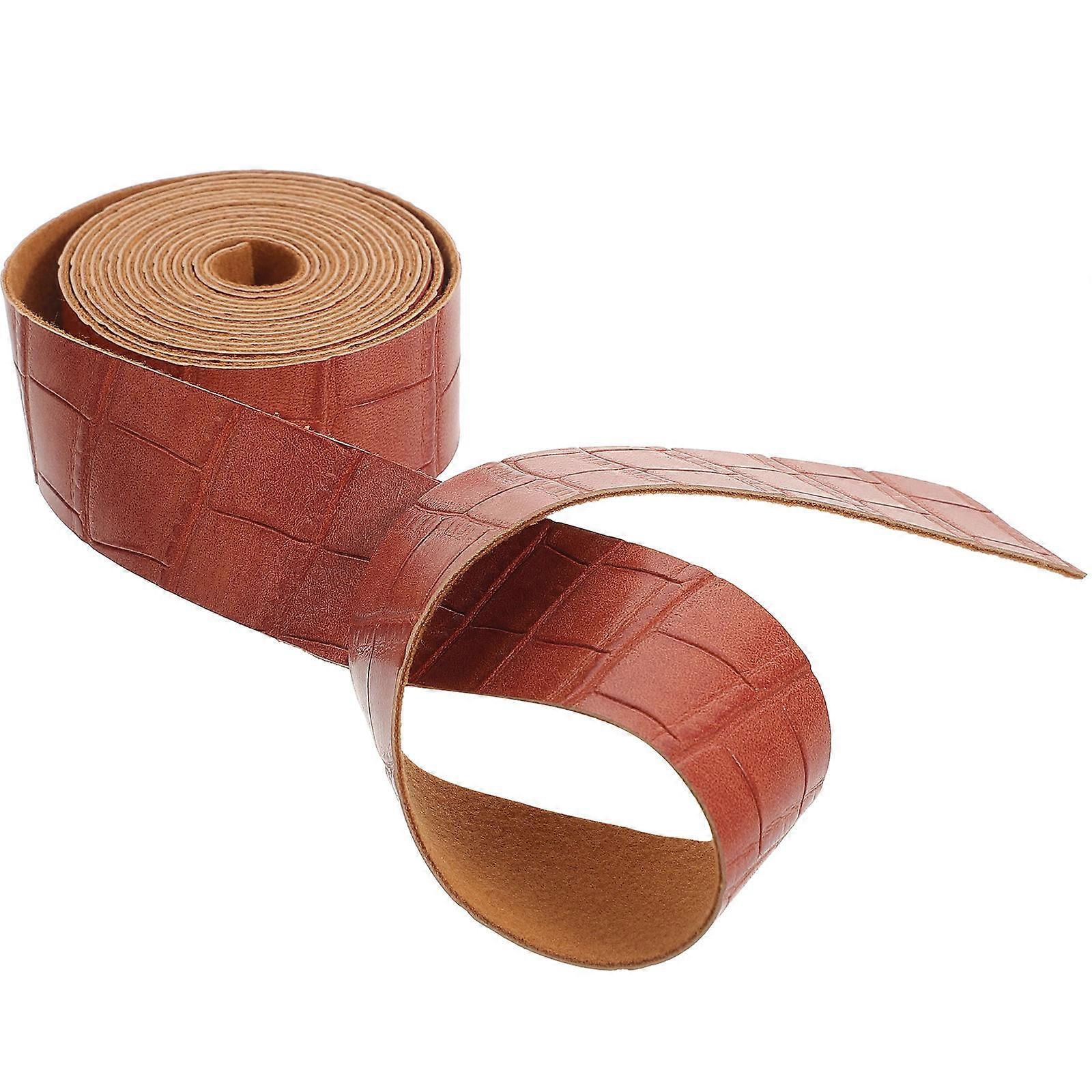 DIY Craft PU Strap for Decor Light Brown Widely Used for Belts Collars and Gifts 1 Roll
