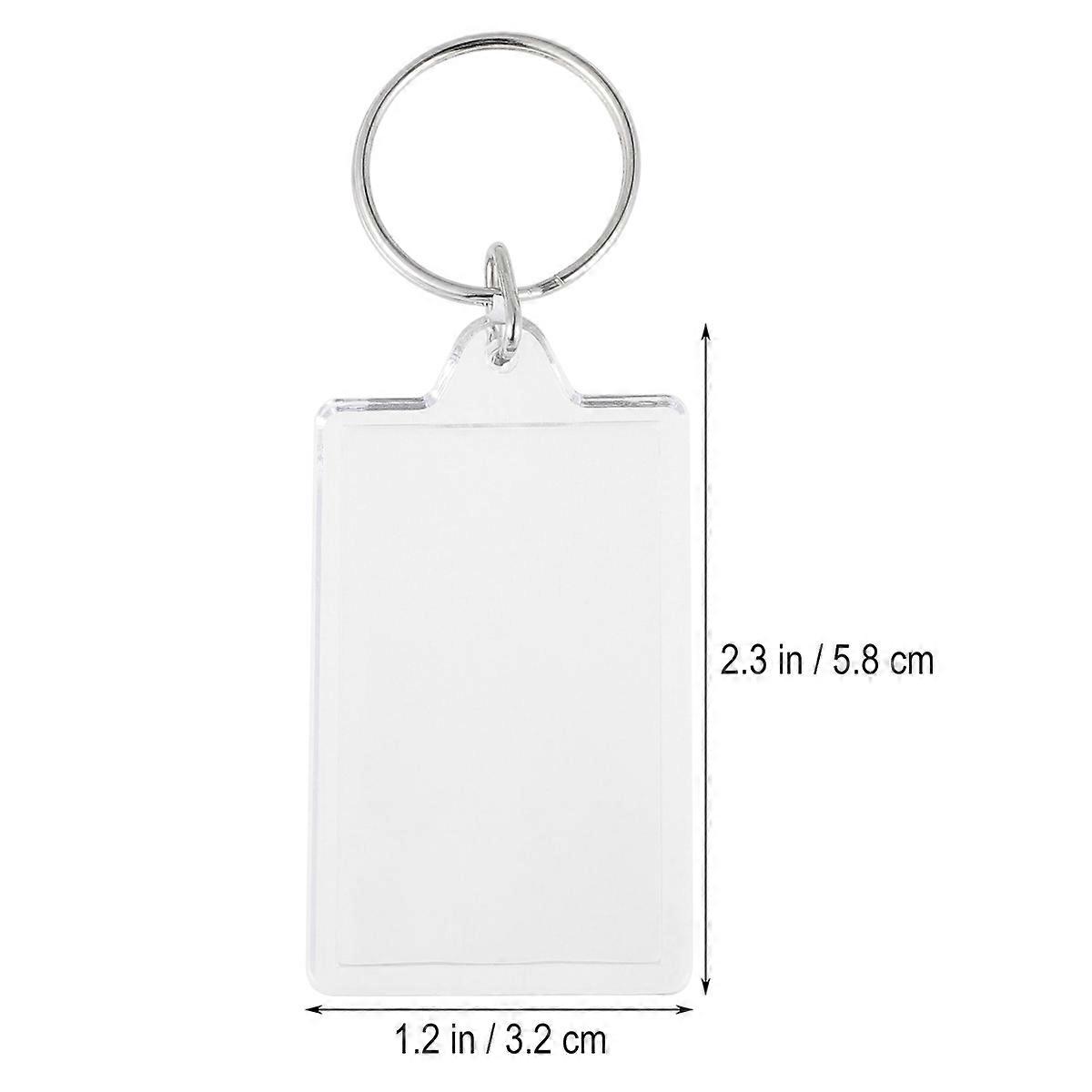 Acrylic Photo Frame Key Chain Fashionable and Creative for Hanging Use 30pcs