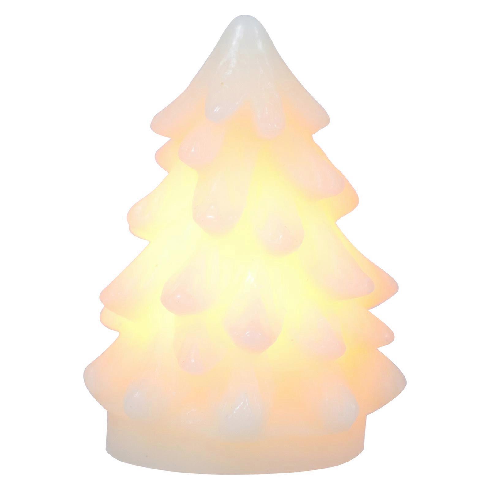 Novelty Candles 1Pc Xmas Tree Shape Electronic Light Ornament For Christmas Party Decoration With Warm Glow