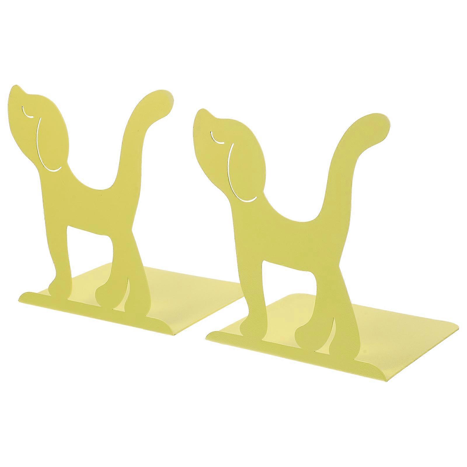 Cute Animal Shape Bookends For Tabletop Decorations In Office Use With Smooth Surface And Stable Support 2Set