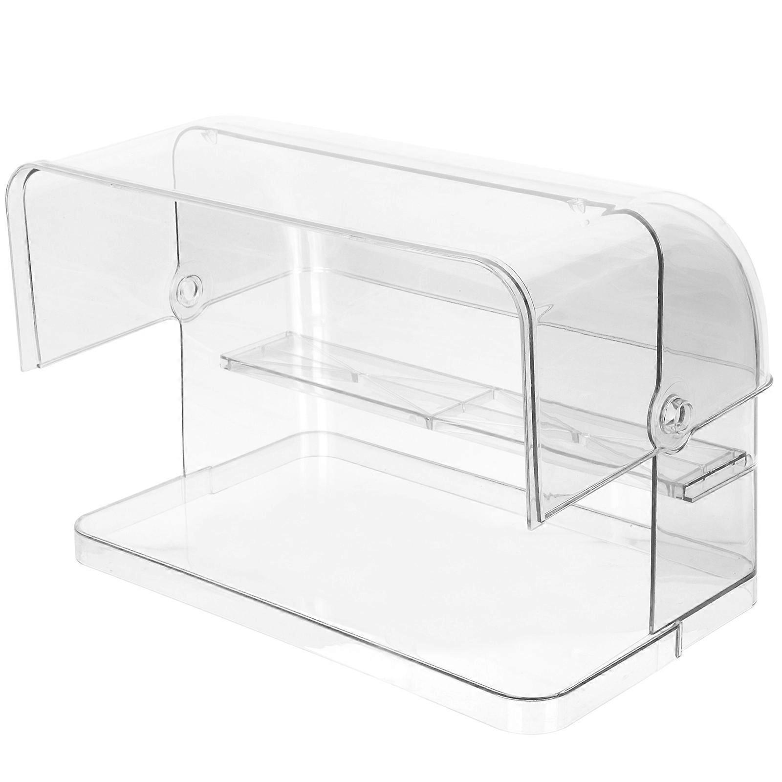 Desktop Display Case Moisture-proof Figurine Storage Box For Models 27.5X20X17cm Clear Plastic Material 1Pcs