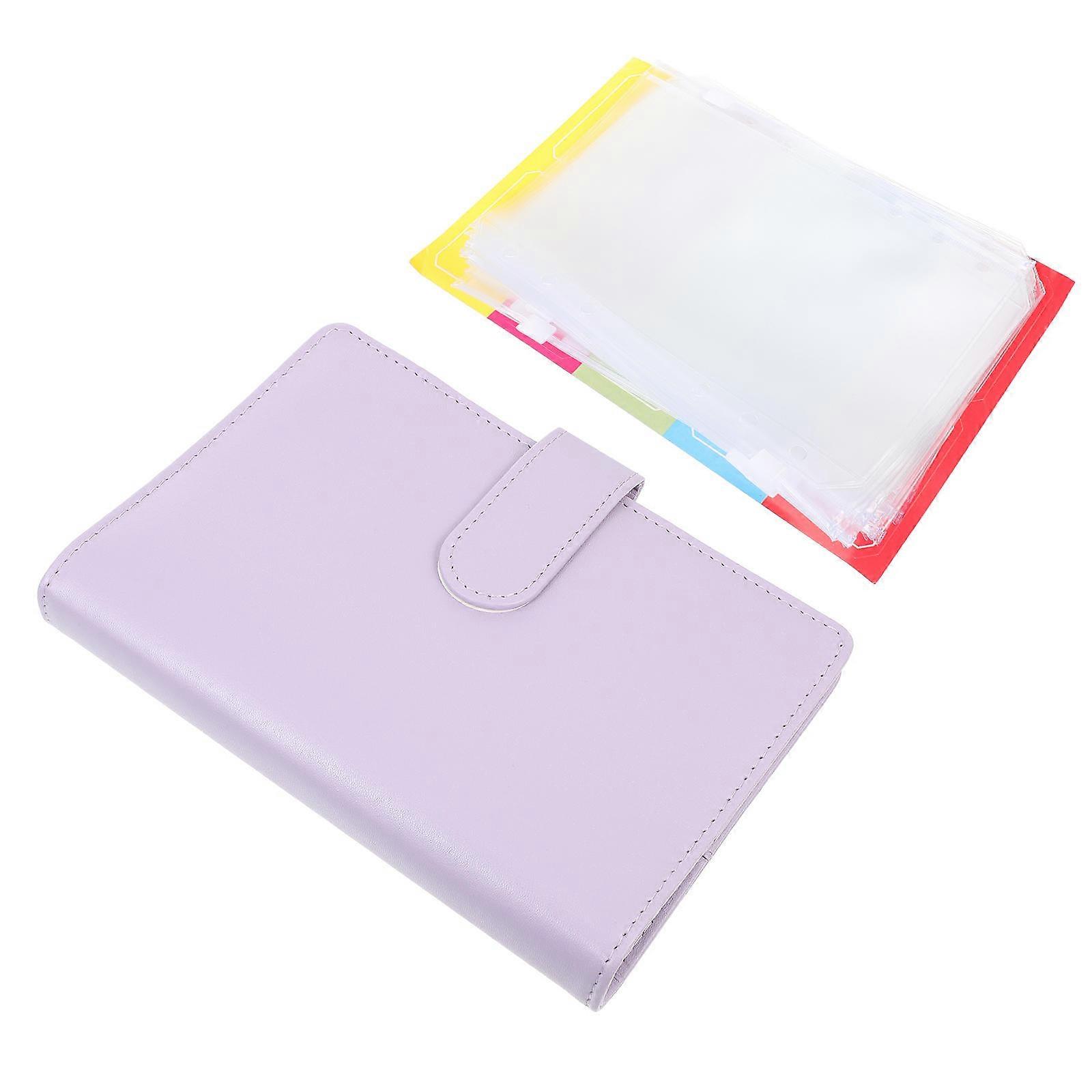 Cash Wallet Expense Notebook Budget Binder 1 Set for Family Use A6 Size Purple with Waterproof Feature