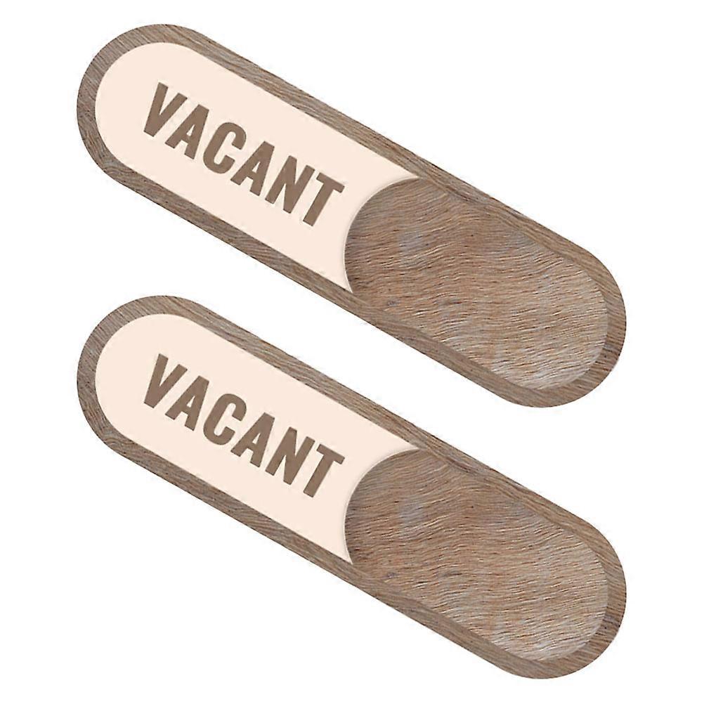 Restroom Signs Slider Status Change Door Hanger 2Pcs Rectangular Design Material Suitable For Adults In Office And School