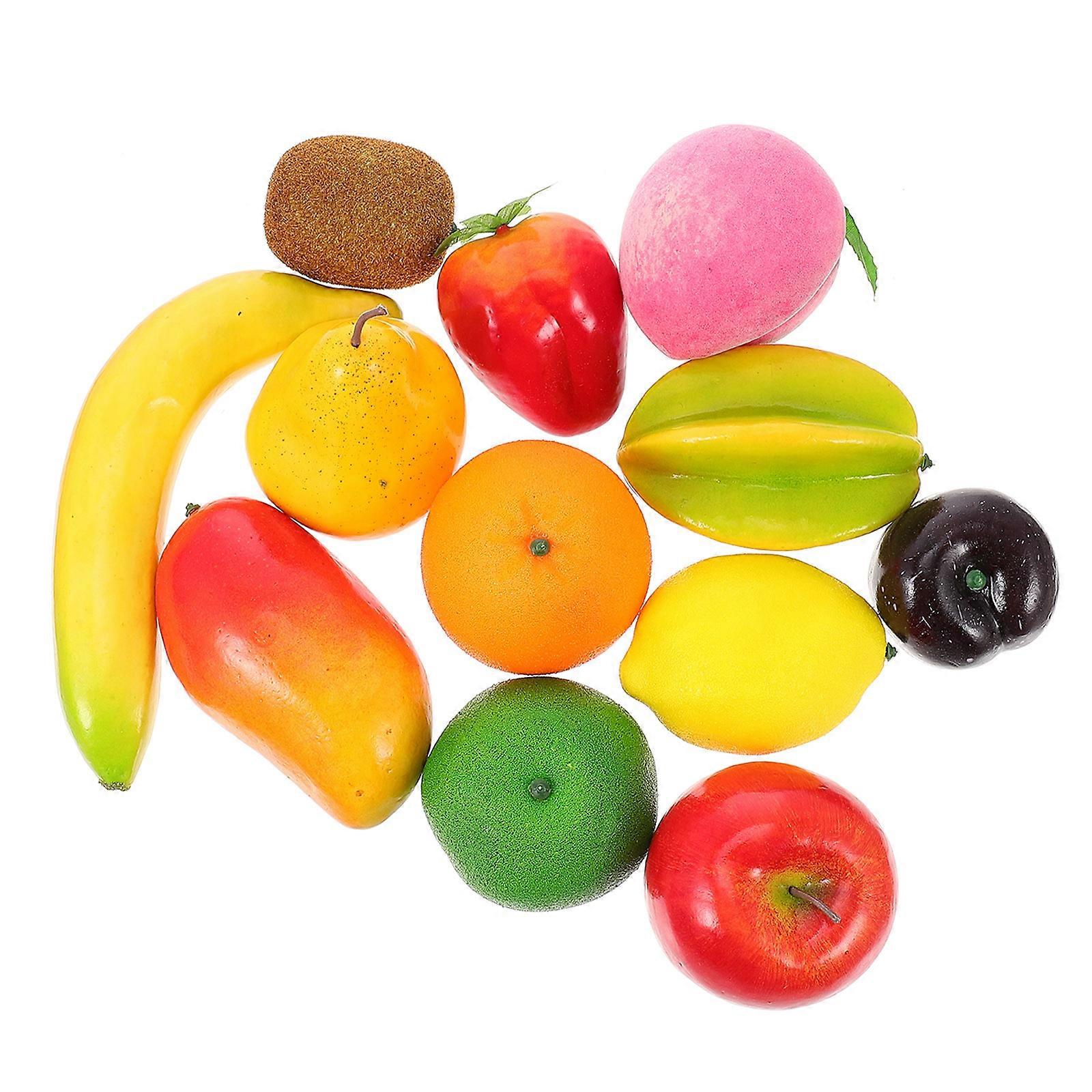 Fruits Props 12Pcs Multi Color Foam Lifelike Photo Props for Home Decoration
