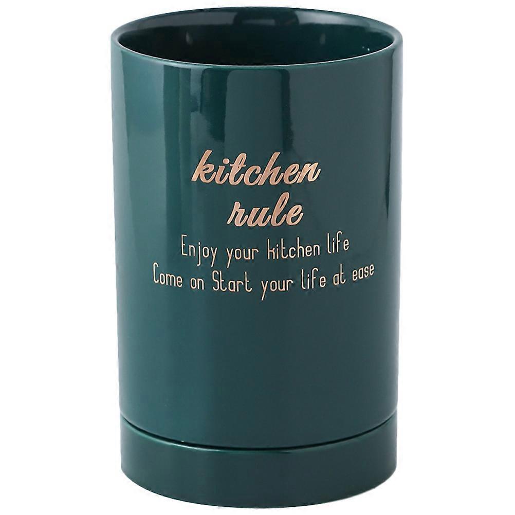 Chopstick Storage Rack Ceramic Holder Green 19x12.7cm Ideal For Home Kitchen Use 1Pack
