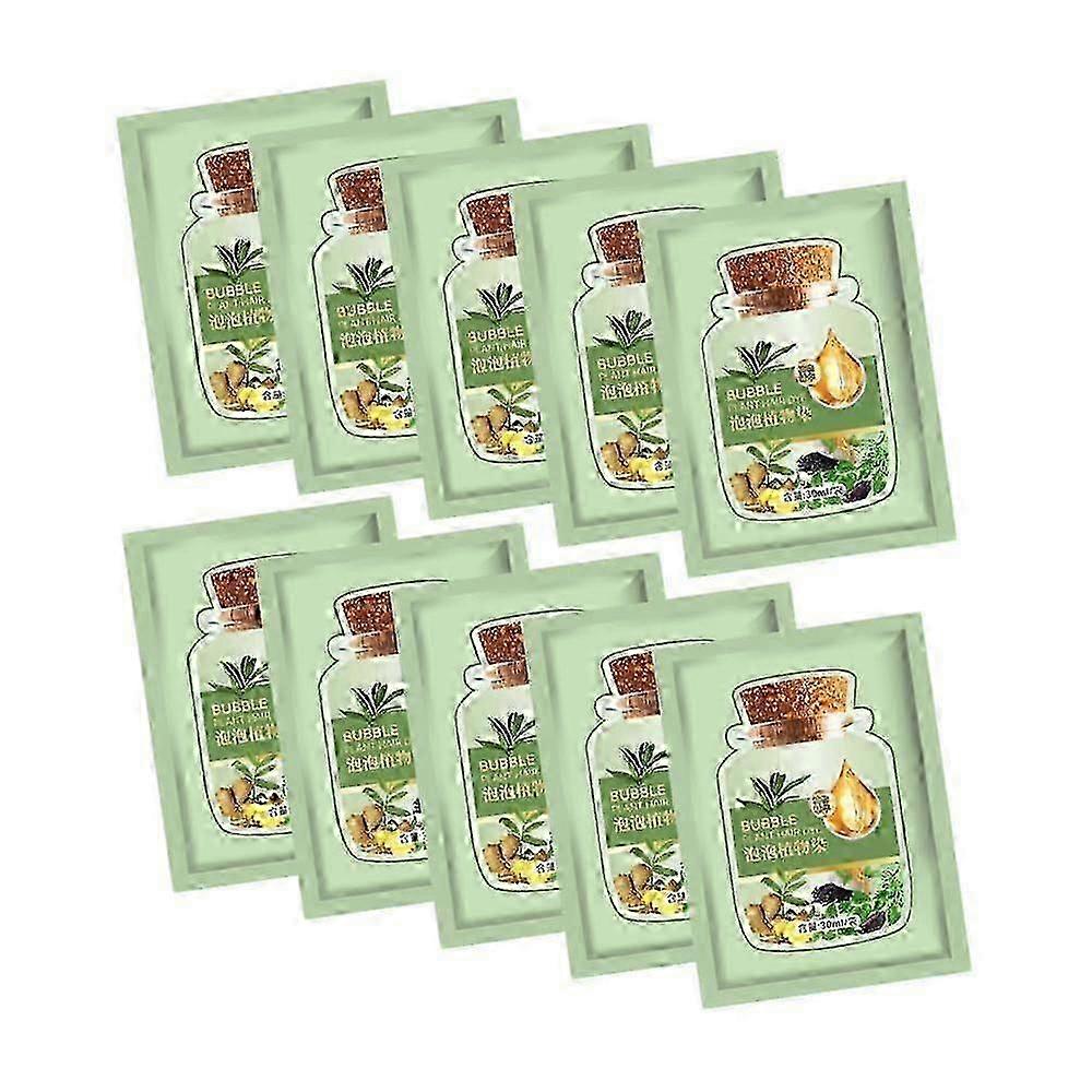 10PCs Bubble Hair Dye Shampoo - Permanent Nourishing Colour for Grey Coverage