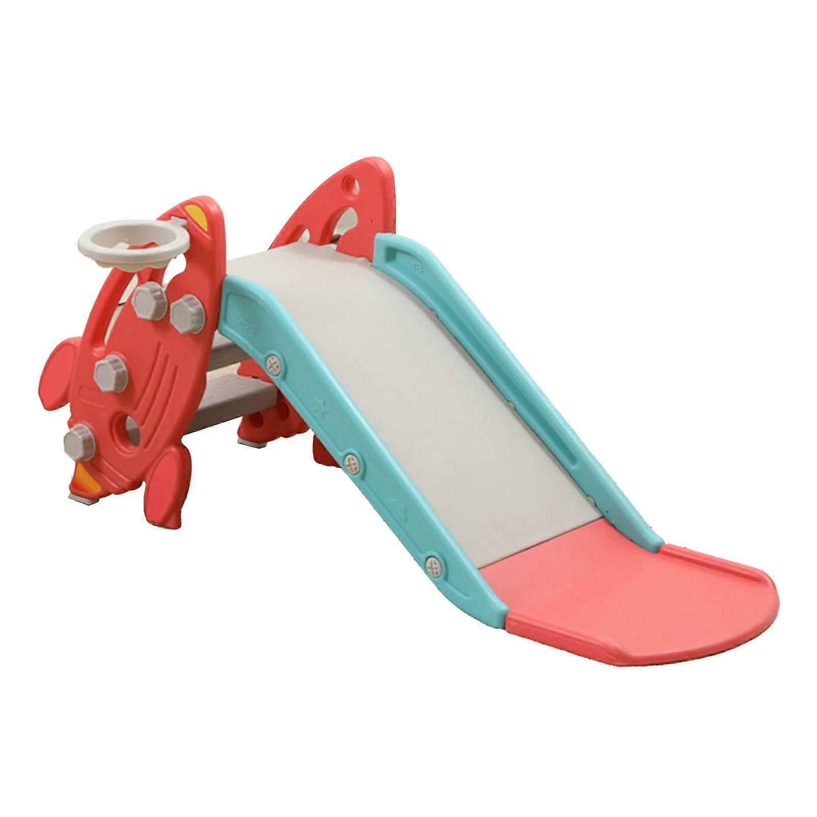Red Plastic Folding Slide for Toddlers – Indoor & Outdoor Use, Compact Storage