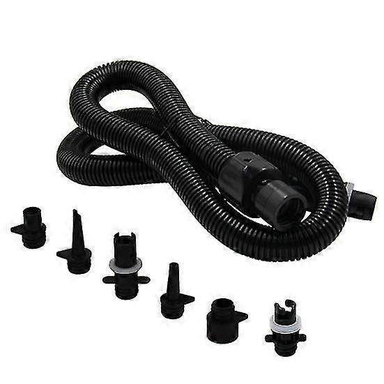 1 Set Paddle Board Pump Adapter with 6 Air Nozzles Easy Connection Wide Compatible Electric Pump Accessories Air Hose Kit