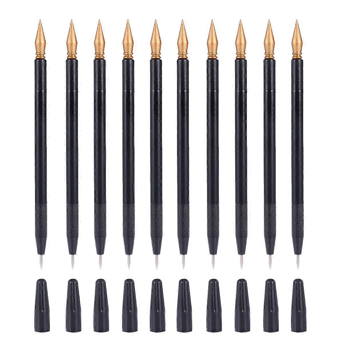 10 Pcs Scratch Painting Pens Sketch Drawing Scraping Pen Stylus Pens (Black)