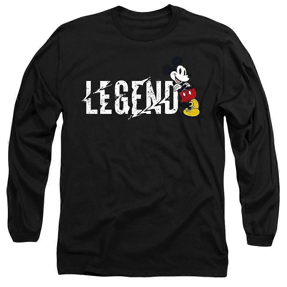 Mickey Mouse Fathers Day Legend Long Sleeve T-Shirt S-3XL, Black