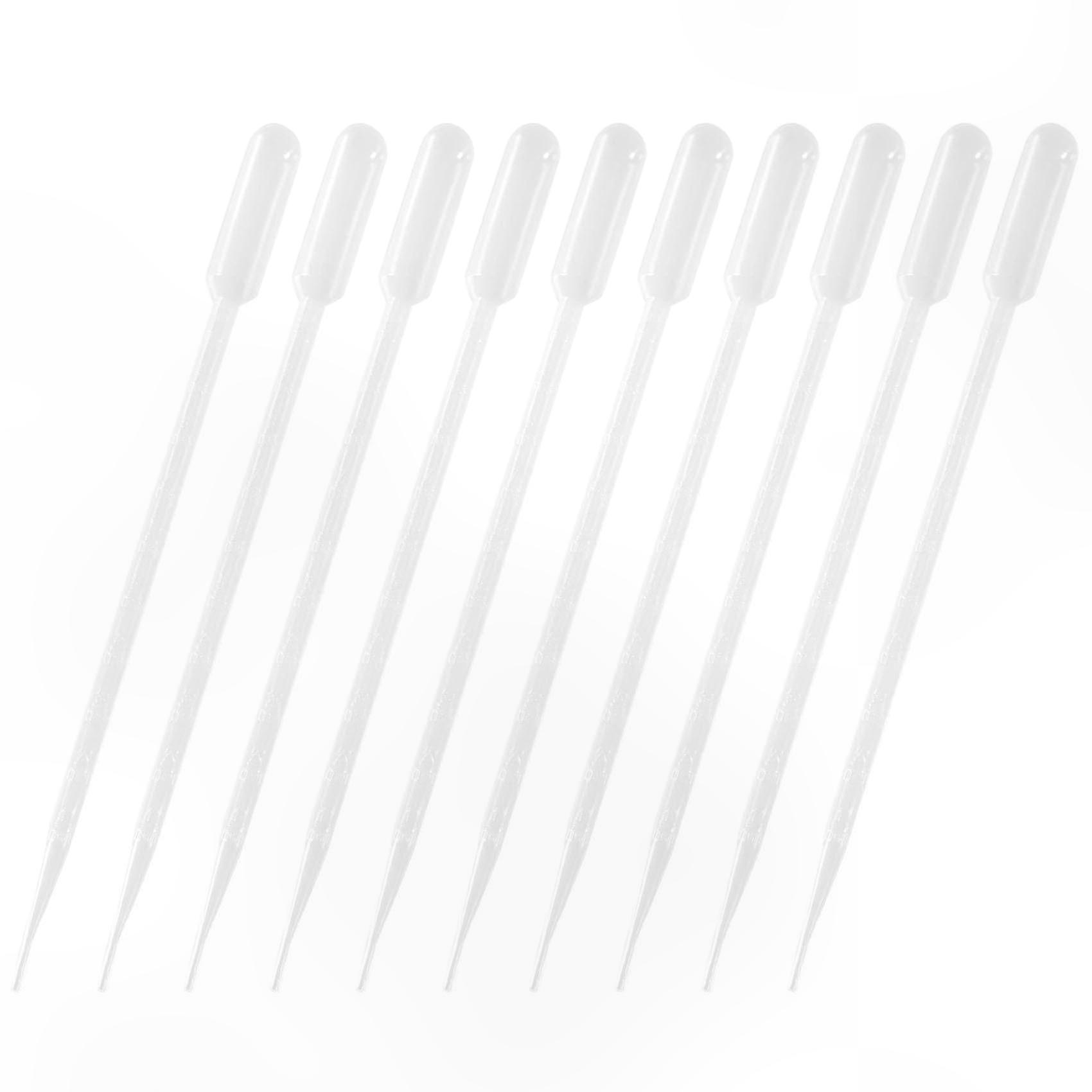 10ml Plastic Transfer Pipettes, 50 Count Clear Droppers for Lab and Home Use