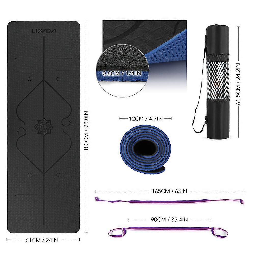 tapis de yoga 1/4 pouce TPE