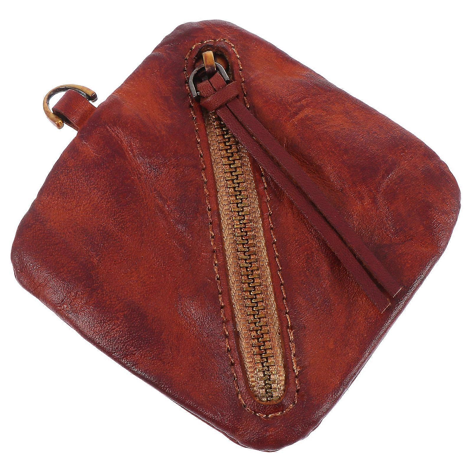 Pouch Wallet for Women Rectangular Brown Business Card Holder 1Set