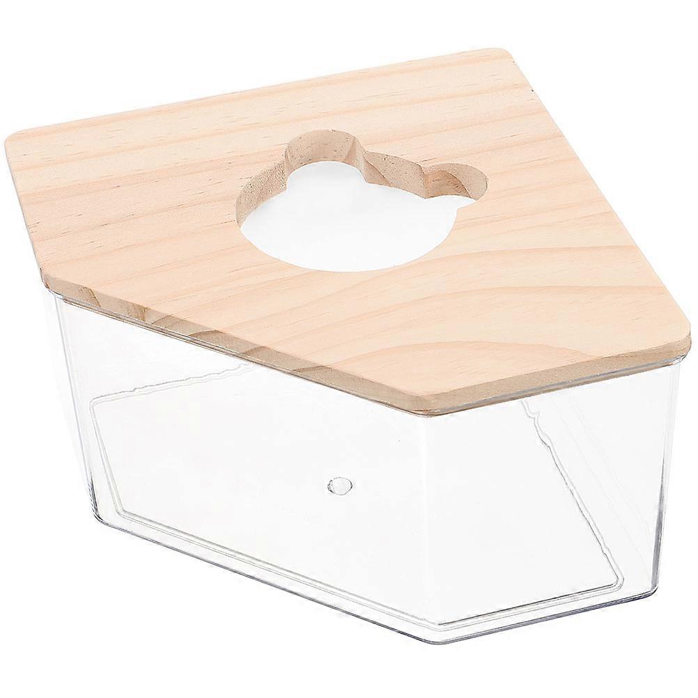 Hamster Bath Tub Transparent Acrylic Sand Bathing Container Durable Easy To Clean Pet Fun Enrichment