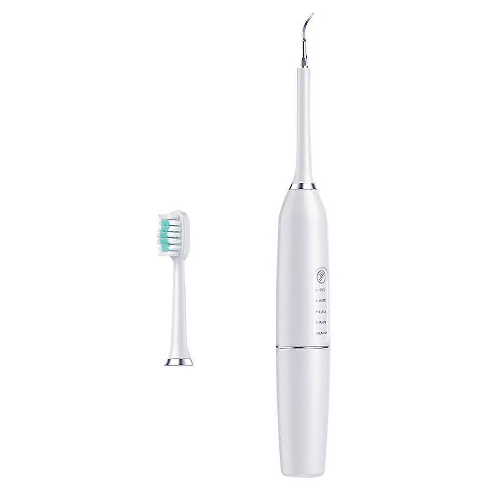 Waterproof Touch Toothbrush Adults for Home and Travel White Abs with High Frequency Sound Waves 1Set