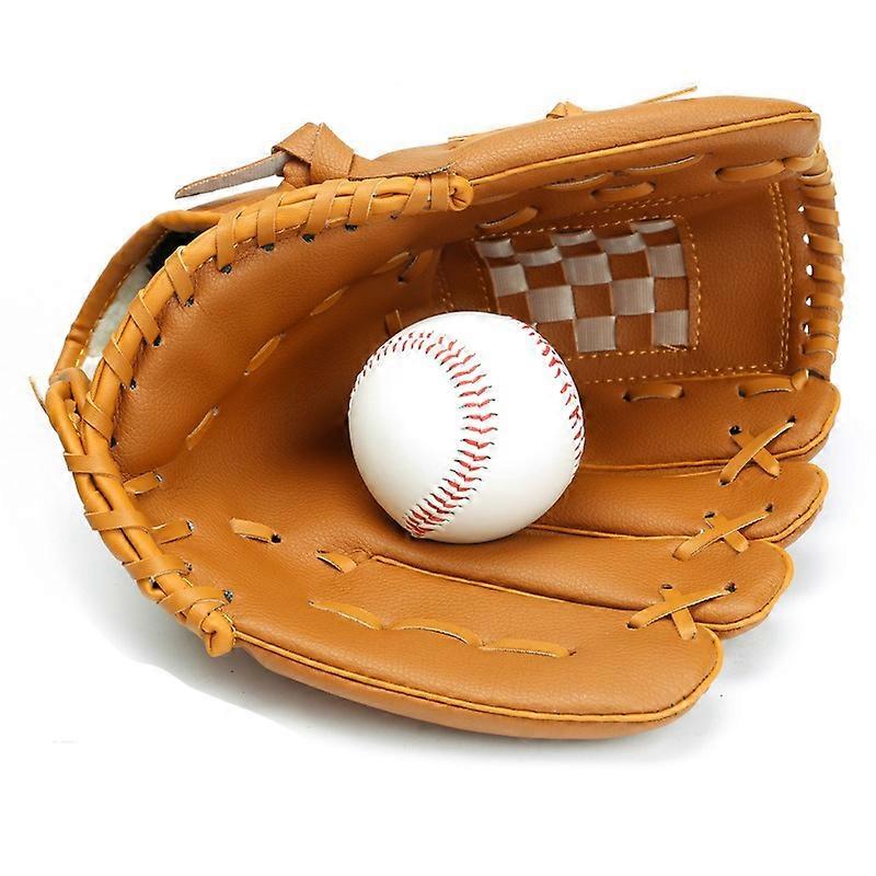 INF softball hockey protège-main épaissi gant de sport en cuir PU Brown S