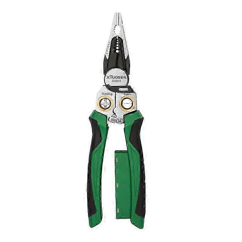 Versatile Self-Adjusting Wire Stripper and Crimper Tool for Electrical Cable Work