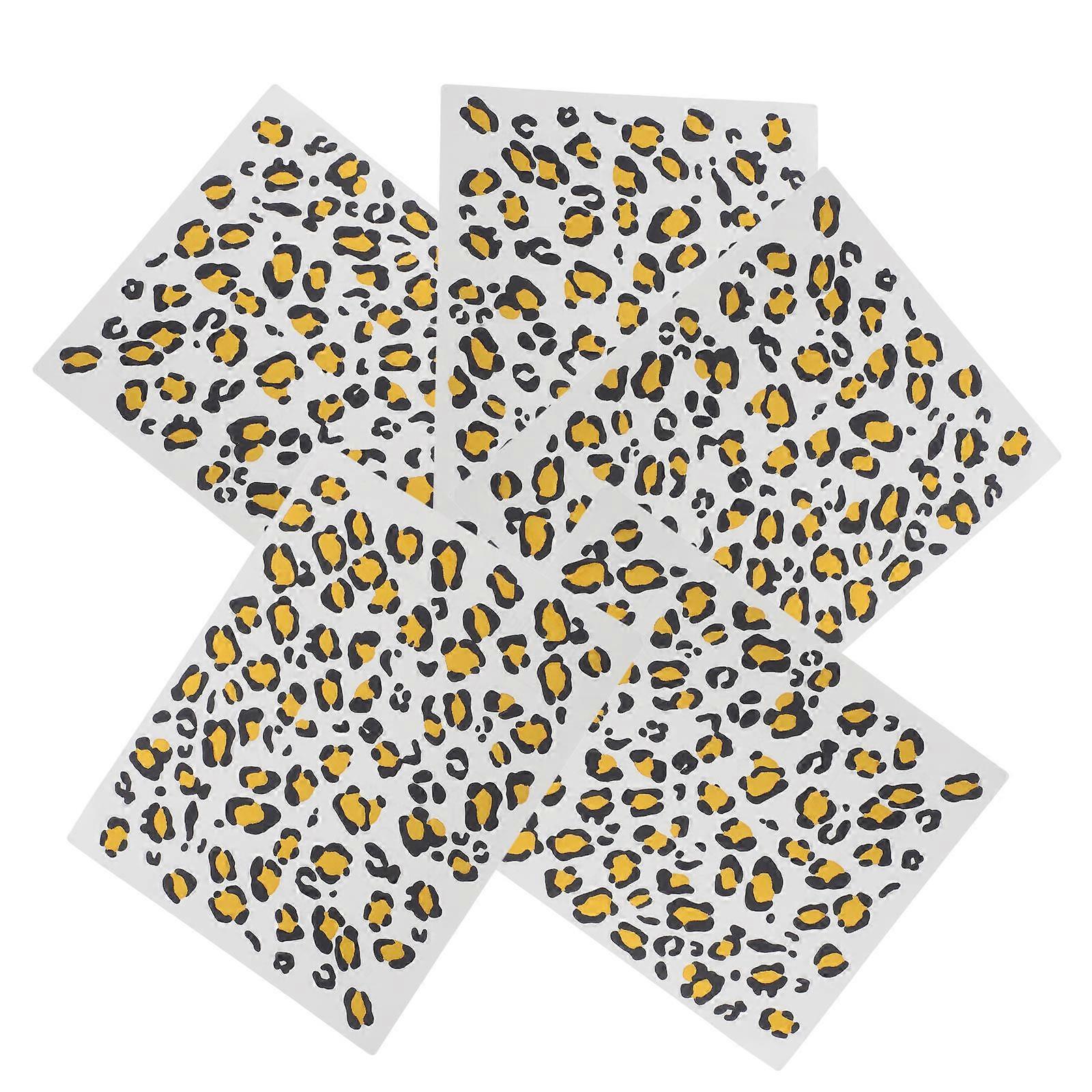 Leopard Print Removable Temporary Stickers for Decor – Easy Application and Removal, Perfect for Parties and Cosplay