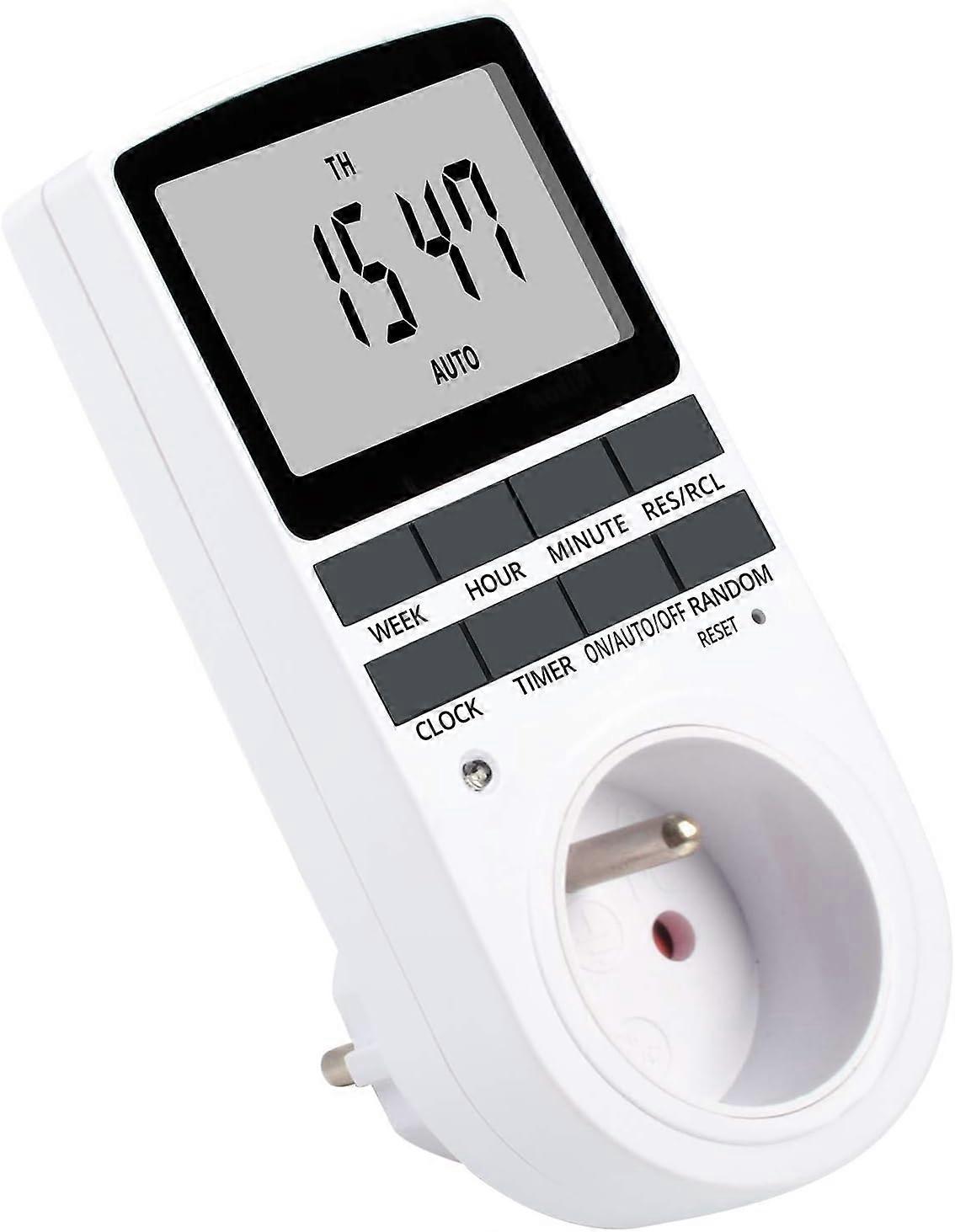 Electrical Outlet Timer, Weekly Electrical Outlet Timer with 10 Programs, 24/7 Programmable Outlet with LCD Screen, SEMAket