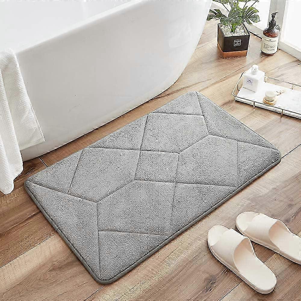Non-Slip Bath Mat, Super Absorbent Memory Foam Bath Mat, Breathable Comfortable Bathroom Mat