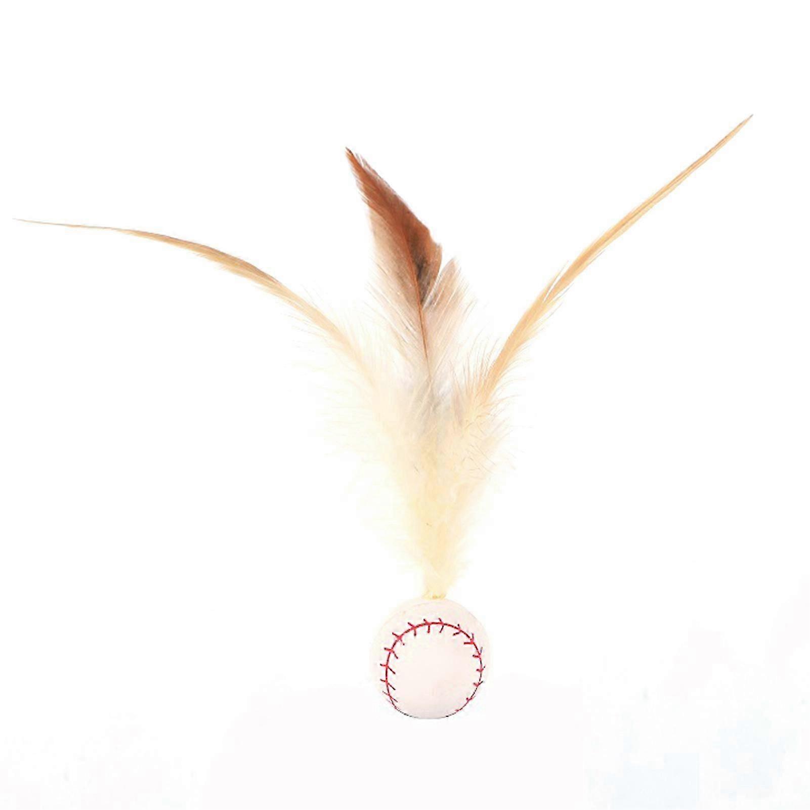 3pcs Interactive Feather-Ball Toy Set for Cat High Rebound Pet Flutter Balls Pet Accessories