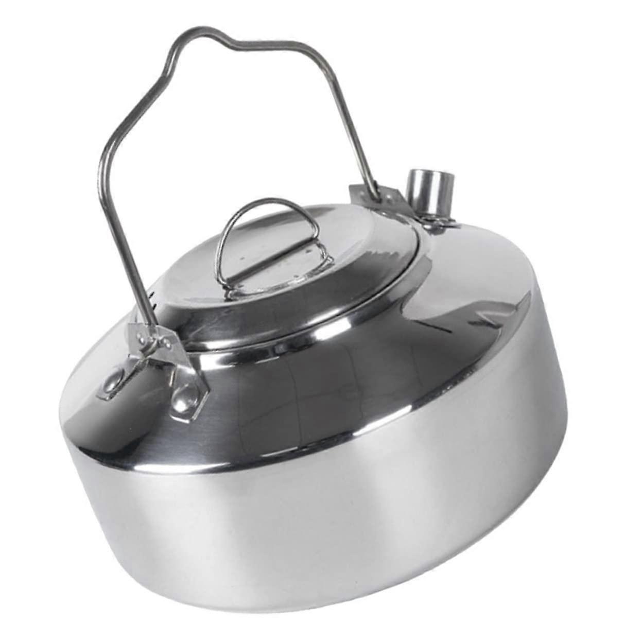 Camping Tea Pot Stainless Steel Kettle, Portable Stovetop Kettle For Boiling Water And Making Tea While Camping