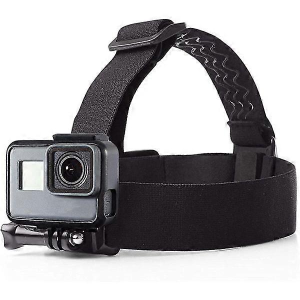 Camera mounted elastic head strap