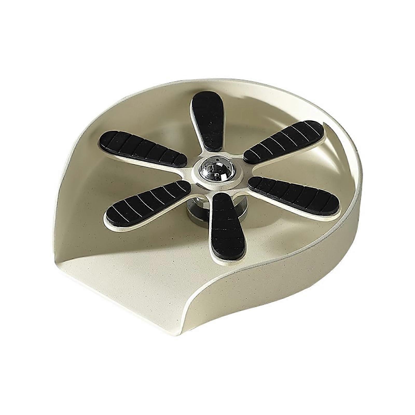 Sink Cup Rinser Attachment with 360° Rotating Bottle Washer for Kitchen Bar, Stainless Steel, White