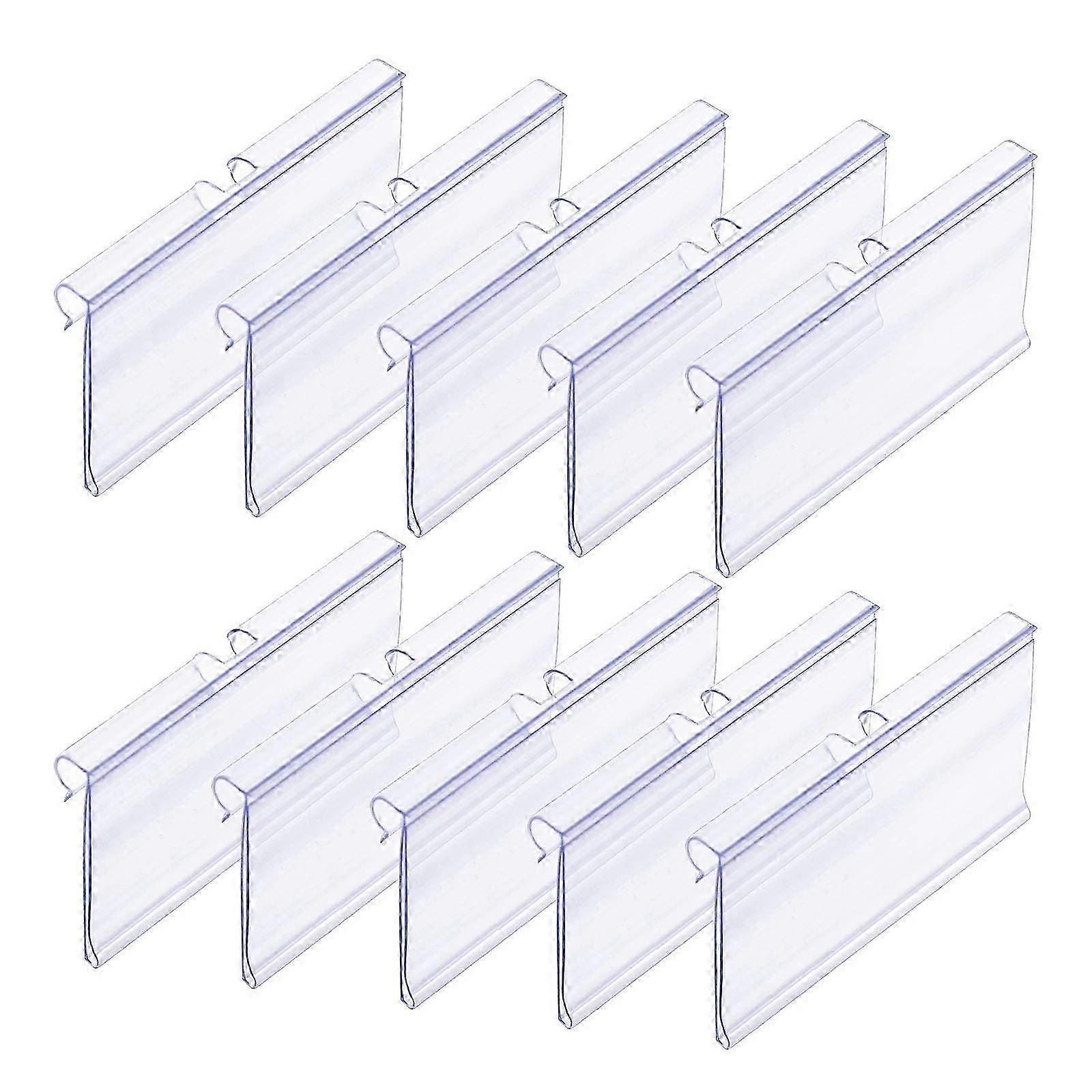 50 PCS Clear Plastic Label Holders for Wire Shelf Retail Price Labe...