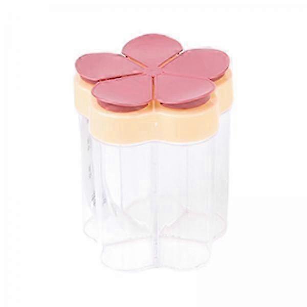 4x Spice Containers with Lid Camping Hiking Red