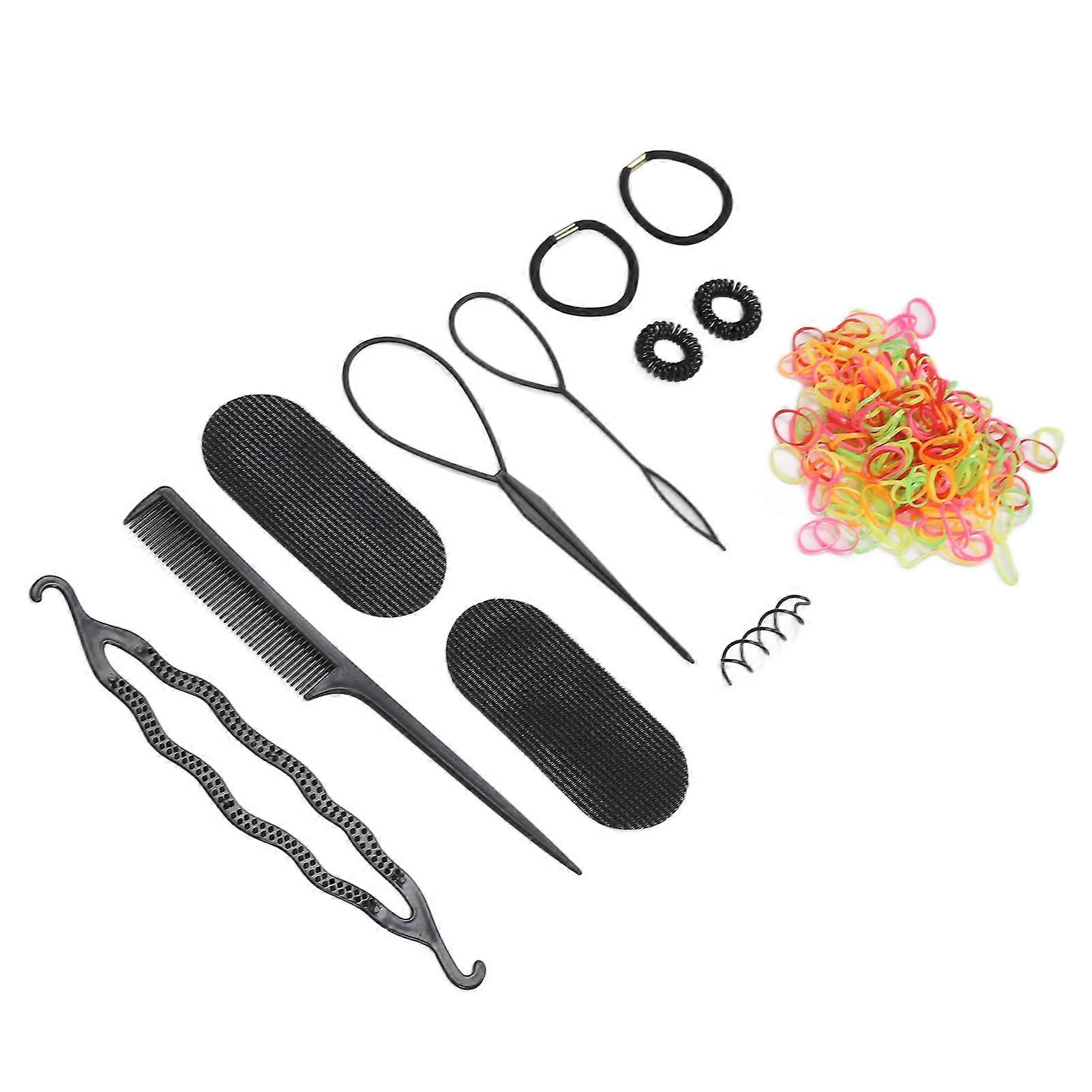 12pcs Silicone Hair Styling Modelling Tool Set with Tail Comb