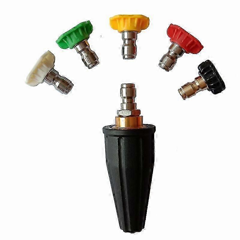 Turbo Nozzle for Pressure Washer, Rotating Turbo Nozzle, with 5 Spray Nozzle Tips