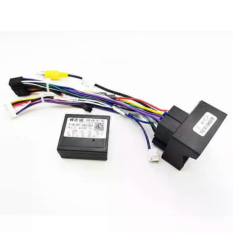 Quadlock Wiring Harness CAN Bus Decoder 16 Pin Plug Camera input Car Android Head Unit Cable Adapter for MG ZS EV GS HS 3 5 6