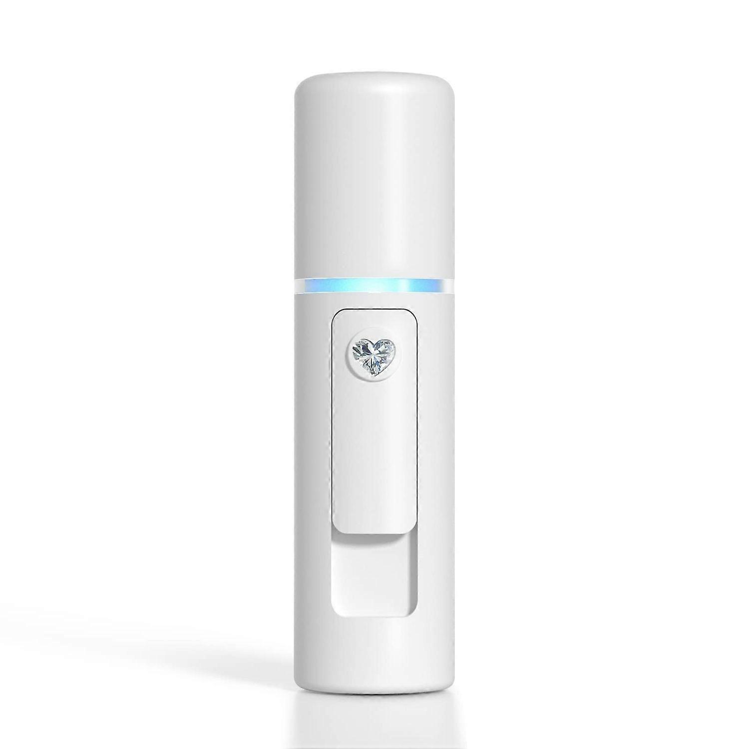 Nano Facial Mister Portable Mini Face Mist Handy Sprayer Automatic Eyelash Extensions Cool Facial Steamer(White)