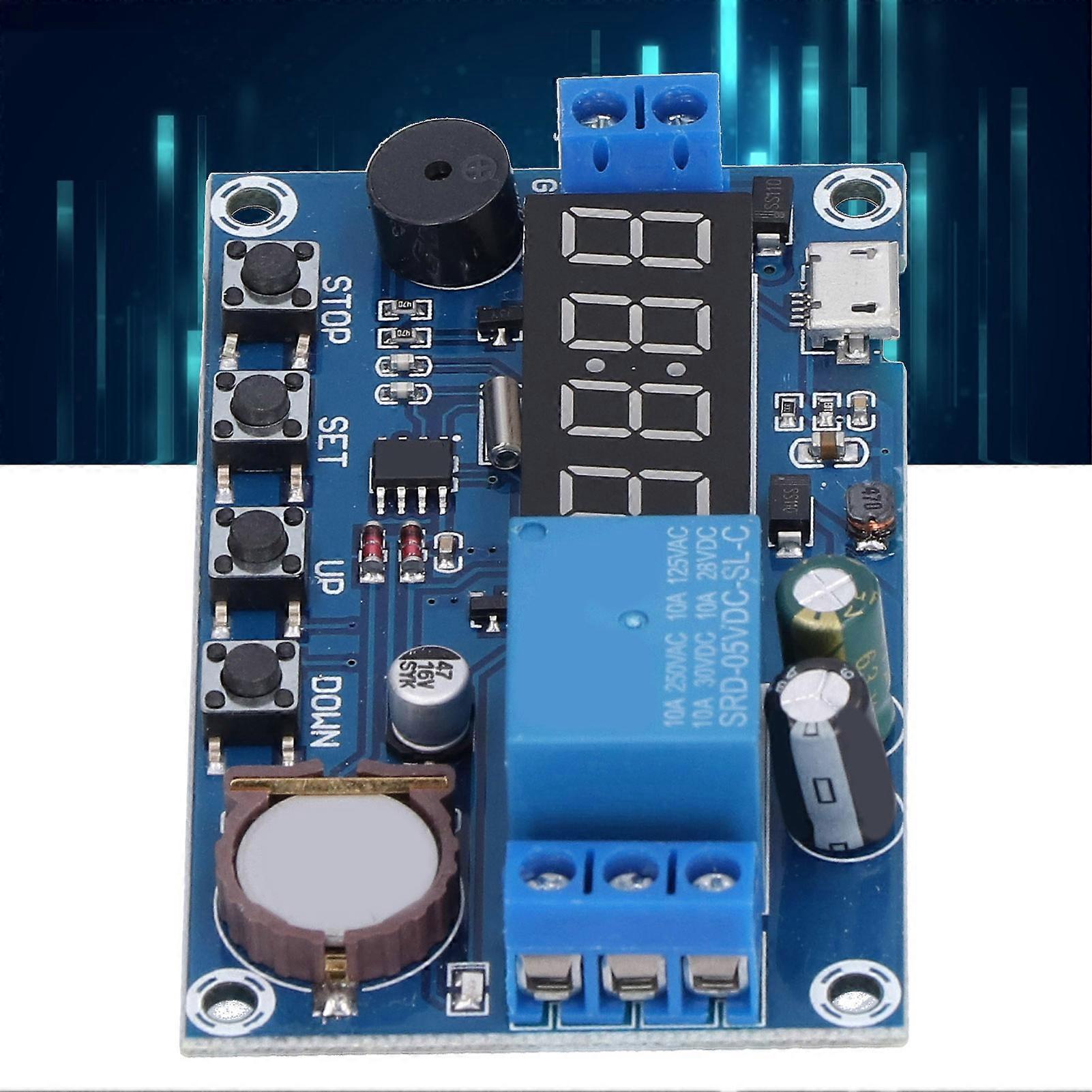 Relay Module 5 Time Periods 24H Delay Timer with Buzzer & Anti-Reverse