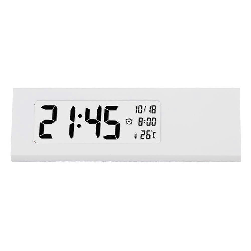 Digital Alarm Clock with LCD Display, Bedside Clock with Day, Date, Temperature and Backlight Function