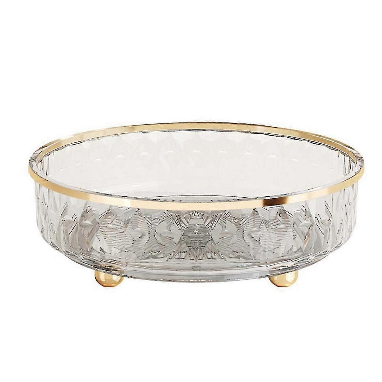 360 Rotating Cosmetic Organizer Transparent Makeup Storage Tray