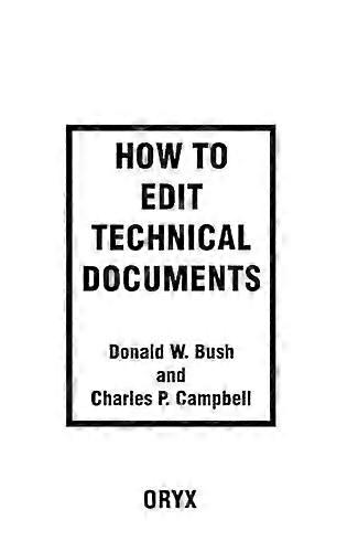 How To Edit Technical Documents - Donald Bush - Paperback - en Book